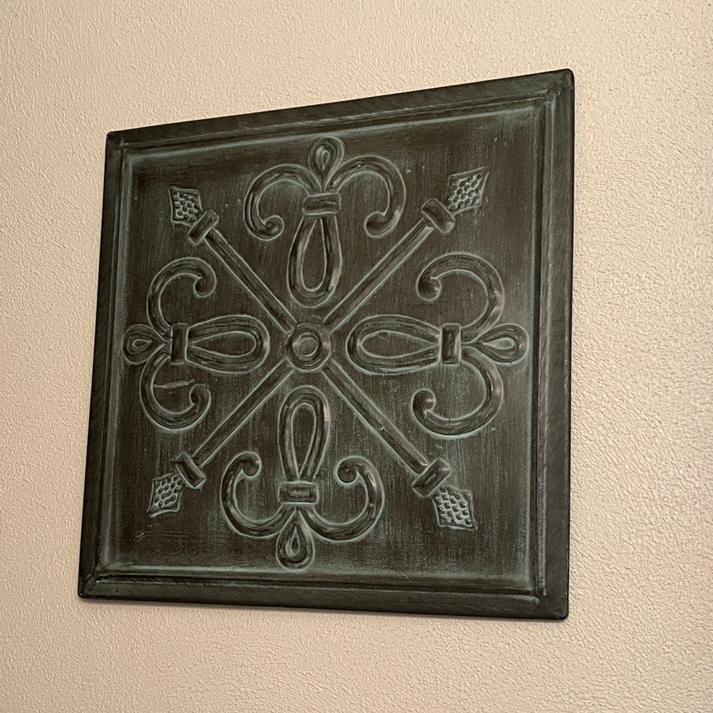 Southern Living at Home PATINA Square Metal Wall Art Tile Diagonal or Horizontal
